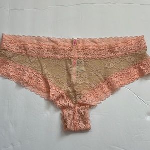 PINK Victoria’s Secret nude and light pink extra low rise cheeky panty